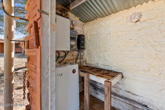 a view of a lake with sunset