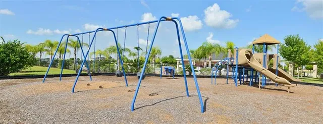a view of a swimming pool with a slide