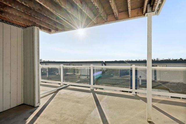 a view of a balcony