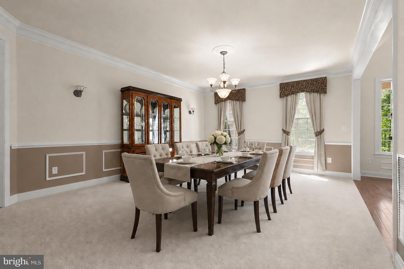 1601 Rushing Stream Court Forest Hill, MD 21050 - Photo 25 of 72 Dining Room w/ crown & picture molding, chandelier