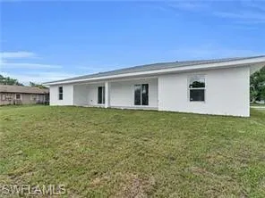 a house view with a garden space