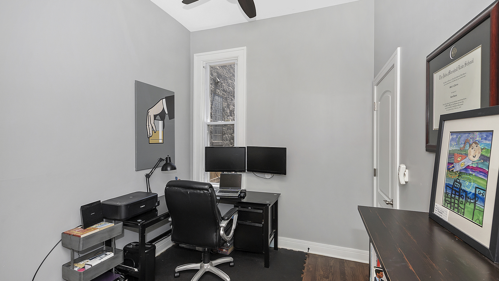 2339 West Maypole Avenue Chicago, IL 60612 - Photo 12 of 20 a view of a workspace with furniture and a window