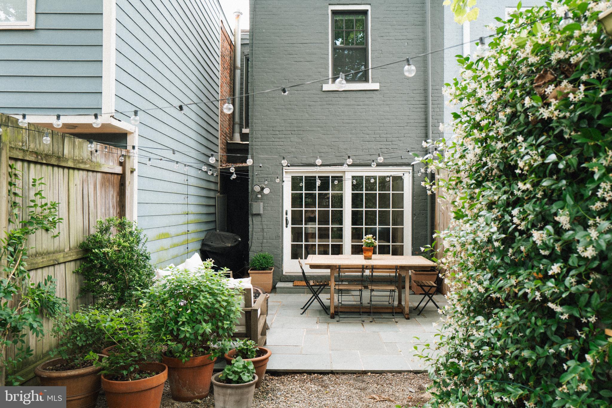 708 9th Street Southeast Washington, DC 20003 - Photo 13 of 31 a backyard of a house with a potted plant and outdoor seating
