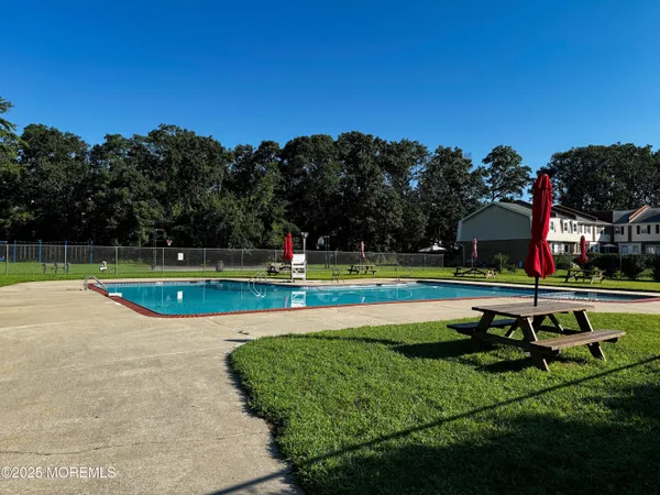 a view of a park with swings