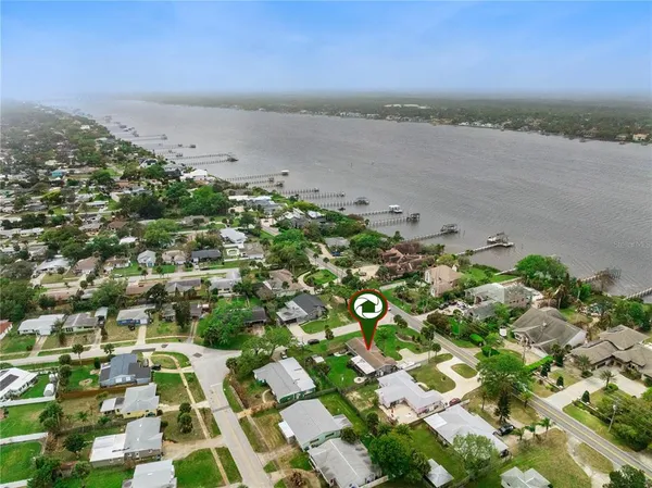 an aerial view of multiple house