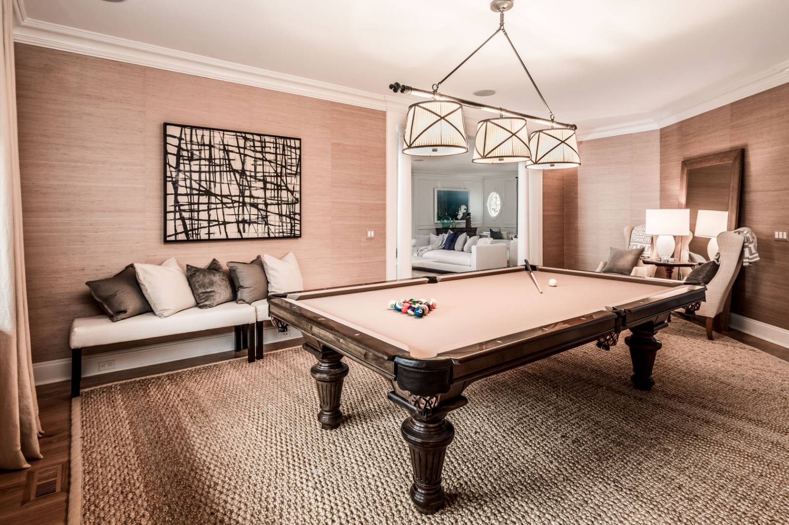 933 Cobb Road West Water Mill, NY 11976 - Photo 21 of 26 a room with furniture pool table and windows