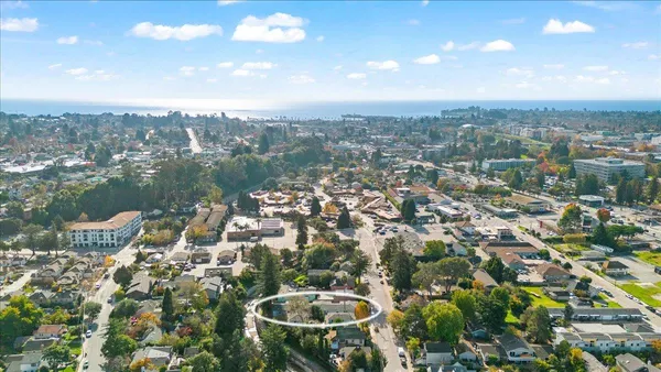 an aerial view of multiple house