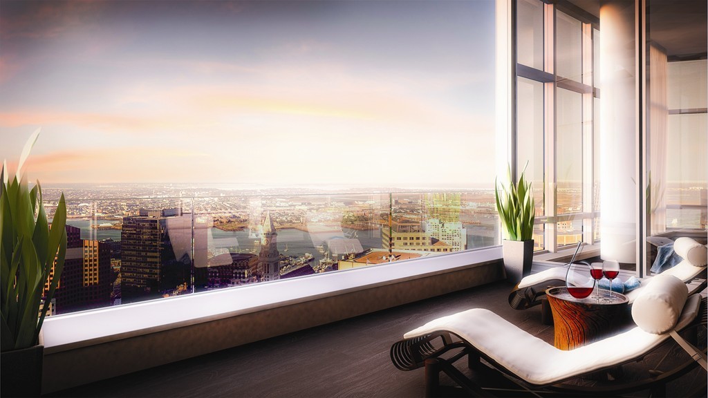 1 Franklin Street, Unit PH 2D Boston, MA 02110 - Photo 2 of 26 a view of a living room and dining room