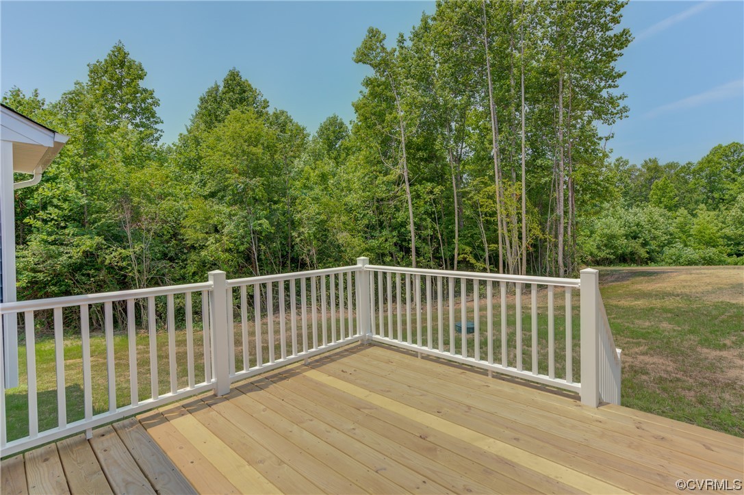 400 New S Ridge Road Bumpass, VA 23024 - Photo 36 of 41 a view of a wooden roof deck