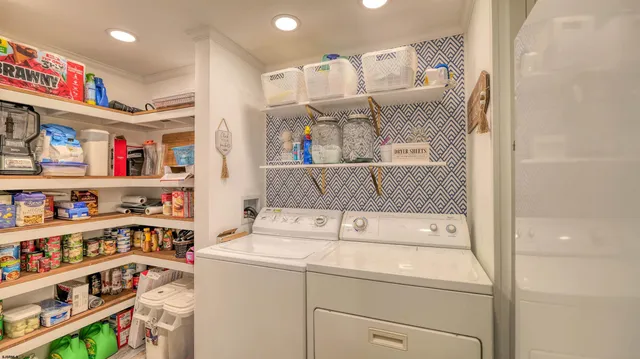 a room with storage and utility