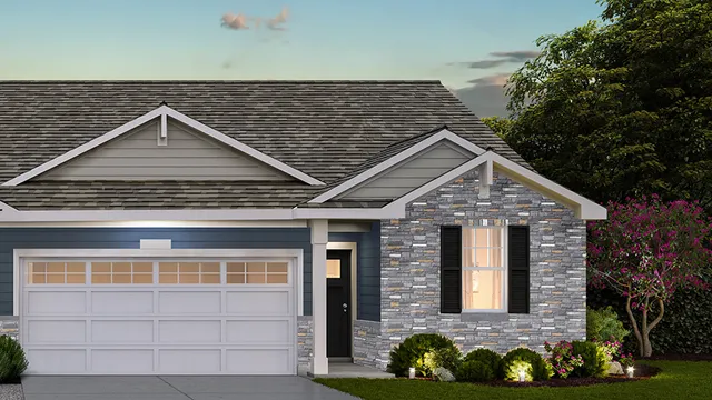 a front view of a house