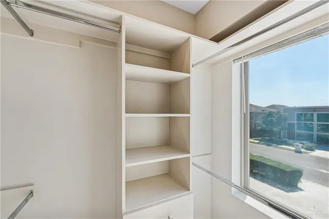 a view of a walk in closet