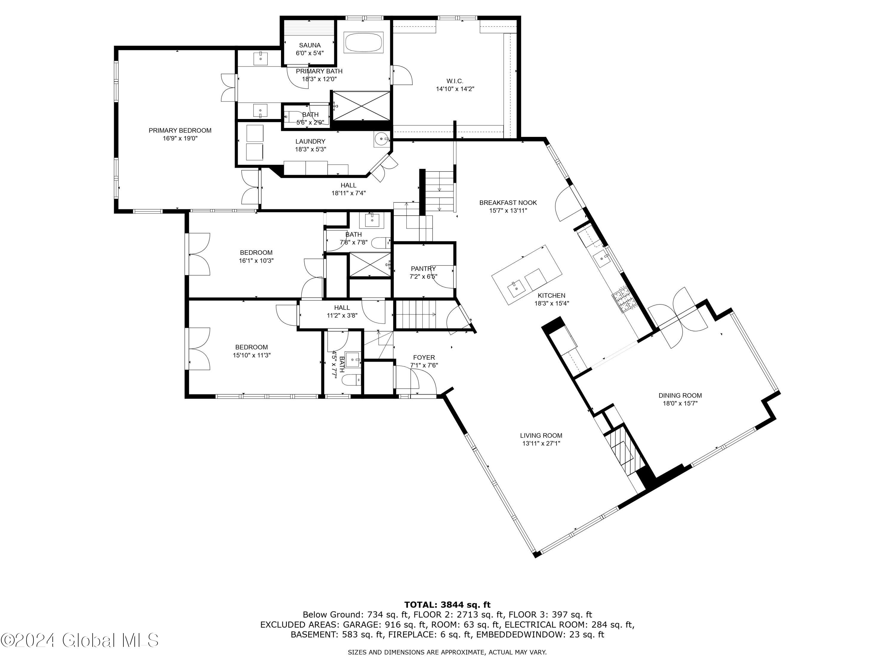 7 Hills Road Colonie, NY 12211 - Photo 81 of 83 Floorplan Main Level, 2nd Floor Master &