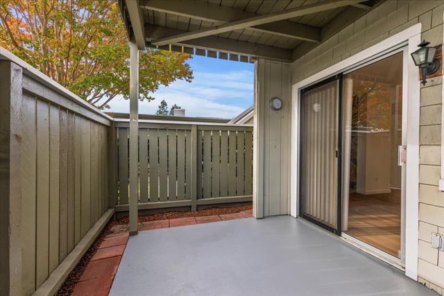 a backyard of a house