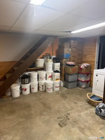 a room with furniture