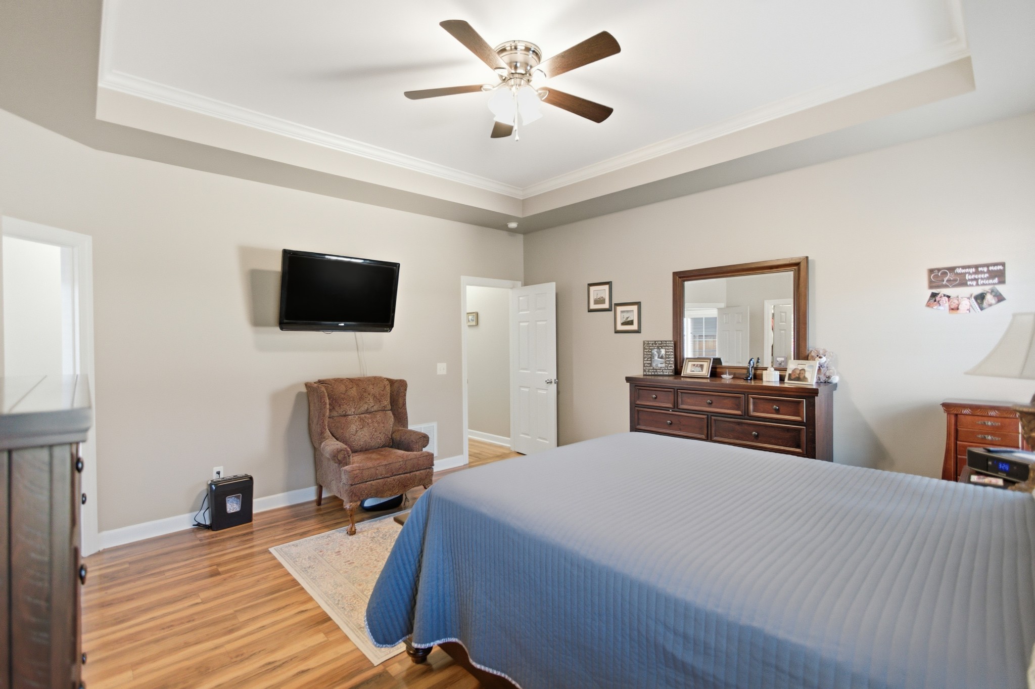 431 Ovoca Lake Road Tullahoma, TN 37388 - Photo 21 of 58 a bedroom with a bed and a flat screen tv