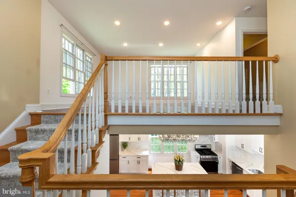 a view of entryway with wooden floor