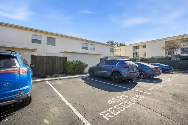 a view of a cars parking space