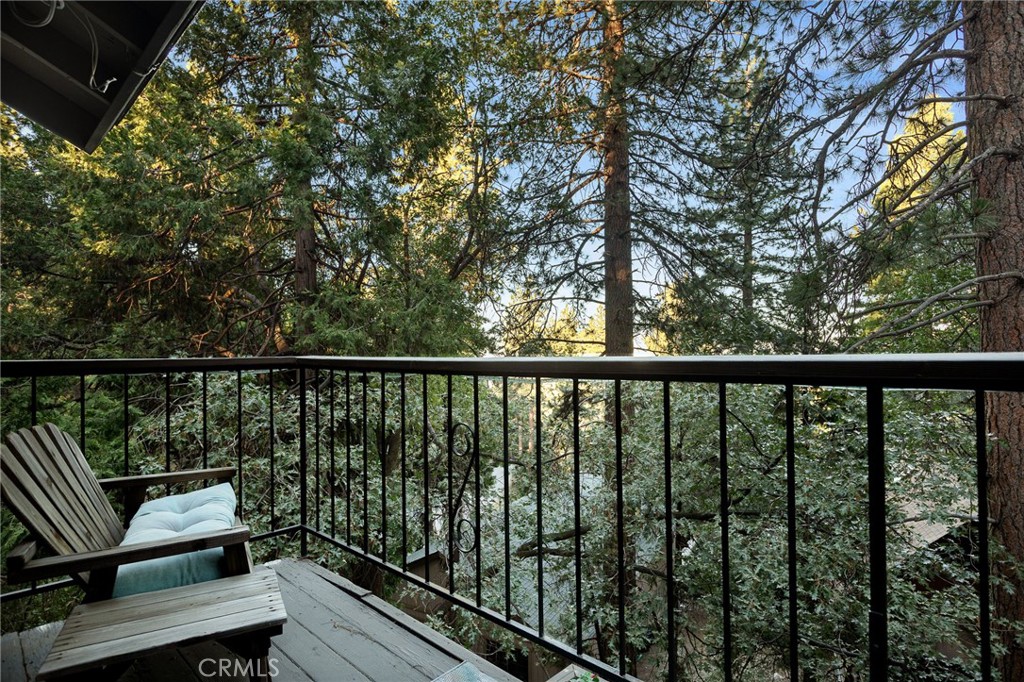31353 Lightfoot Way Running Springs, CA 92382 - Photo 31 of 42 a view of balcony with wooden floor