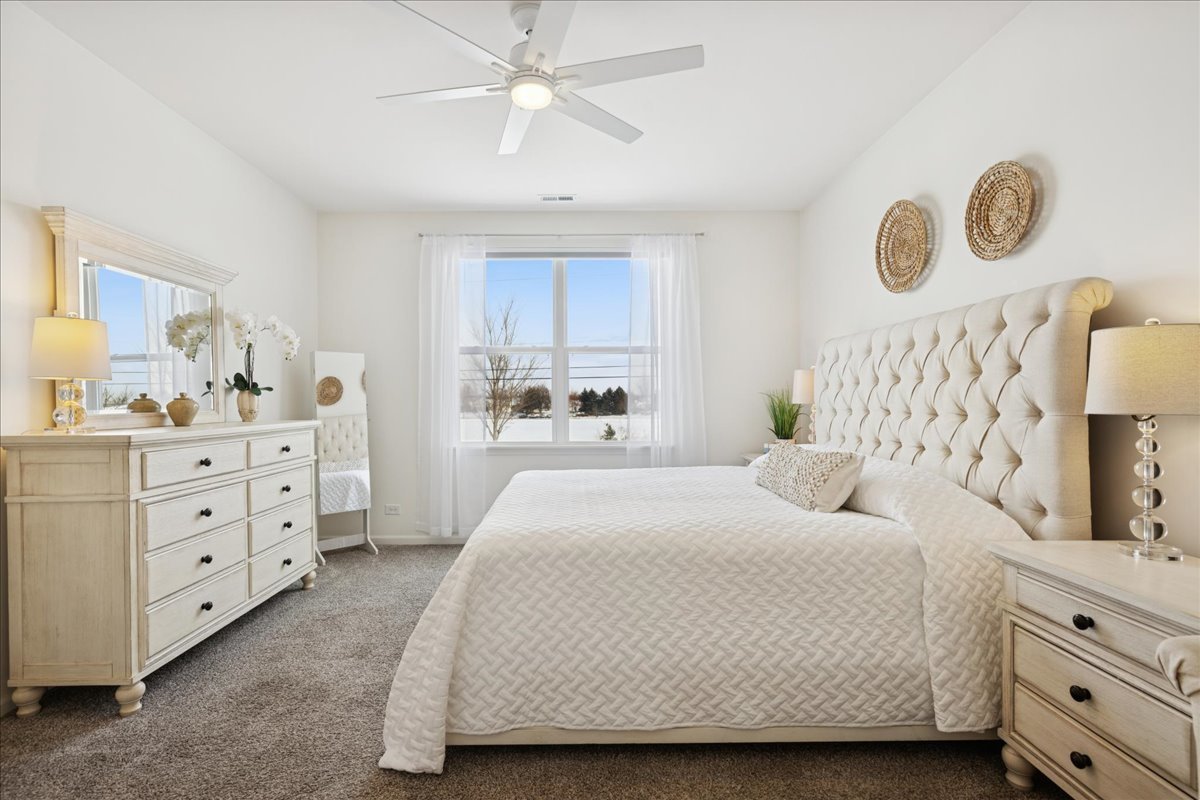 1639 Rochester Road Pingree Grove, IL 60140 - Photo 10 of 21 a bedroom with a bed and cabinets