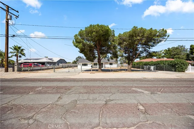a view of street with houses