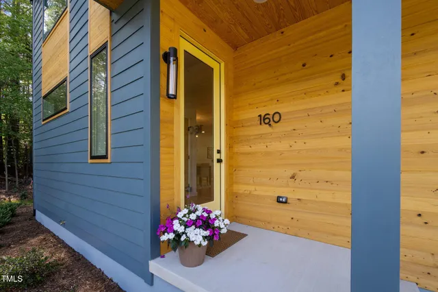 a view of door front of house