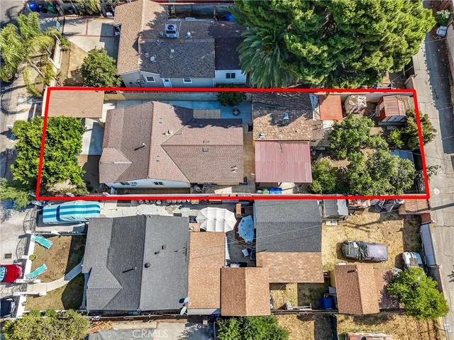 an aerial view of house with outdoor space