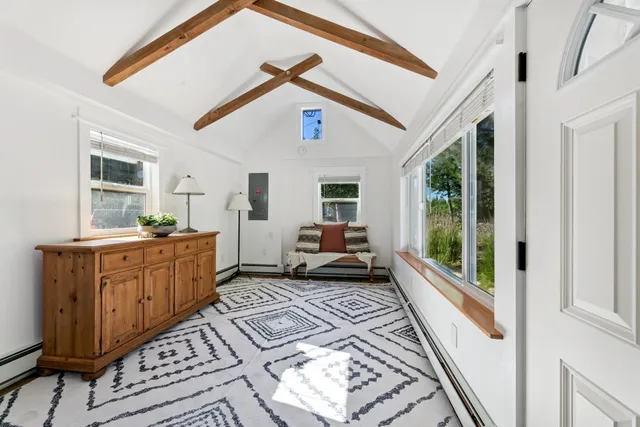 a very nice looking room with a large window