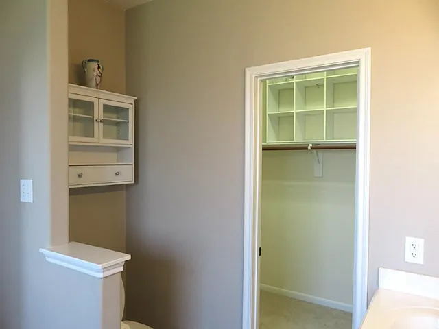 an empty room with a window