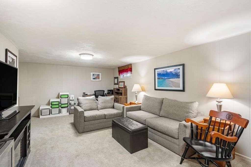 34 Earle Road Wellesley, MA 02481 - Photo 24 of 28 a living room with furniture and a flat screen tv