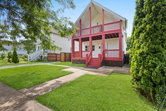 a view of a wooden deck