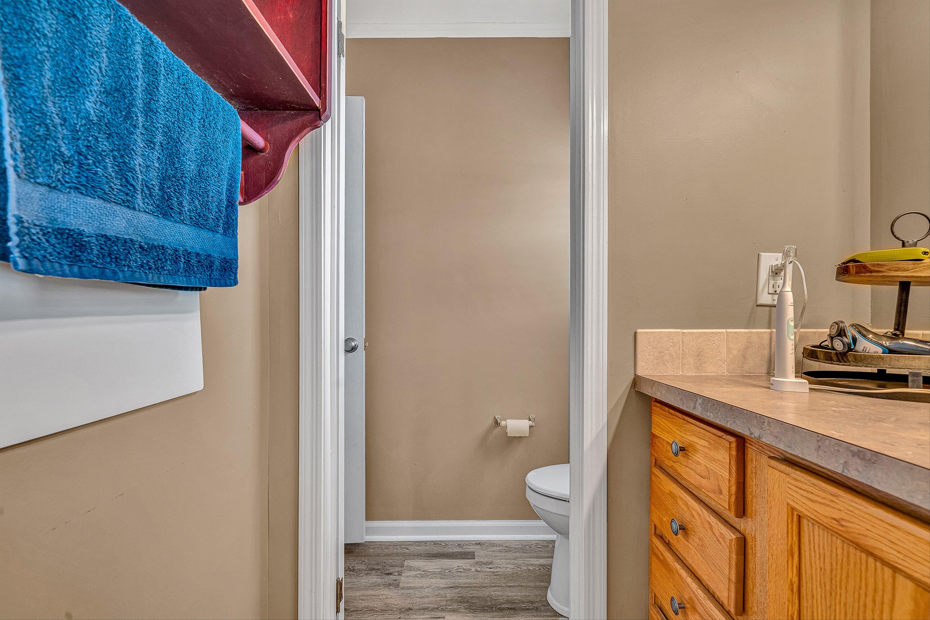 159 Simmons Creek Road Union Hall, VA 24176 - Photo 24 of 55 a bathroom with a sink a toilet and vanity