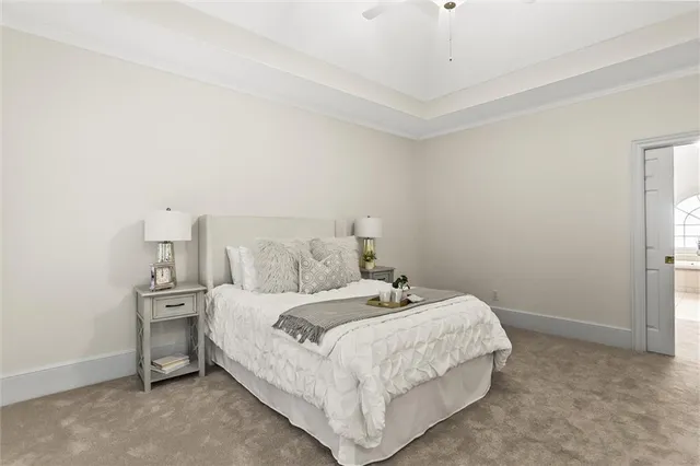 a view of a hallway with staircase