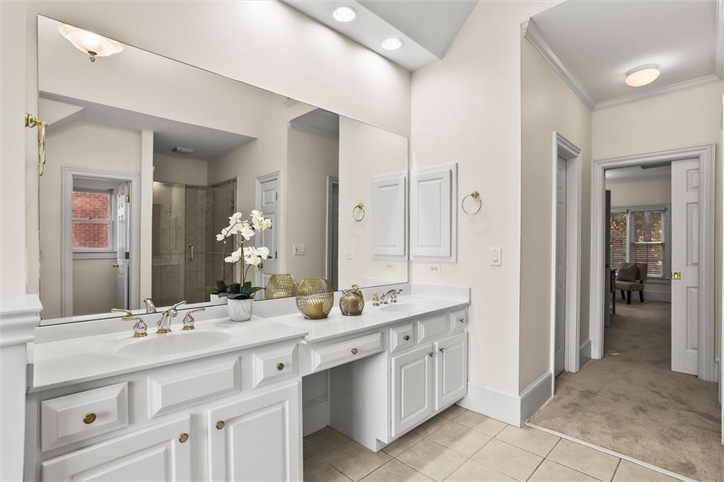 3184 Isleworth Trace Duluth, GA 30097 - Photo 38 of 75 a bathroom with a double vanity sink mirror and double