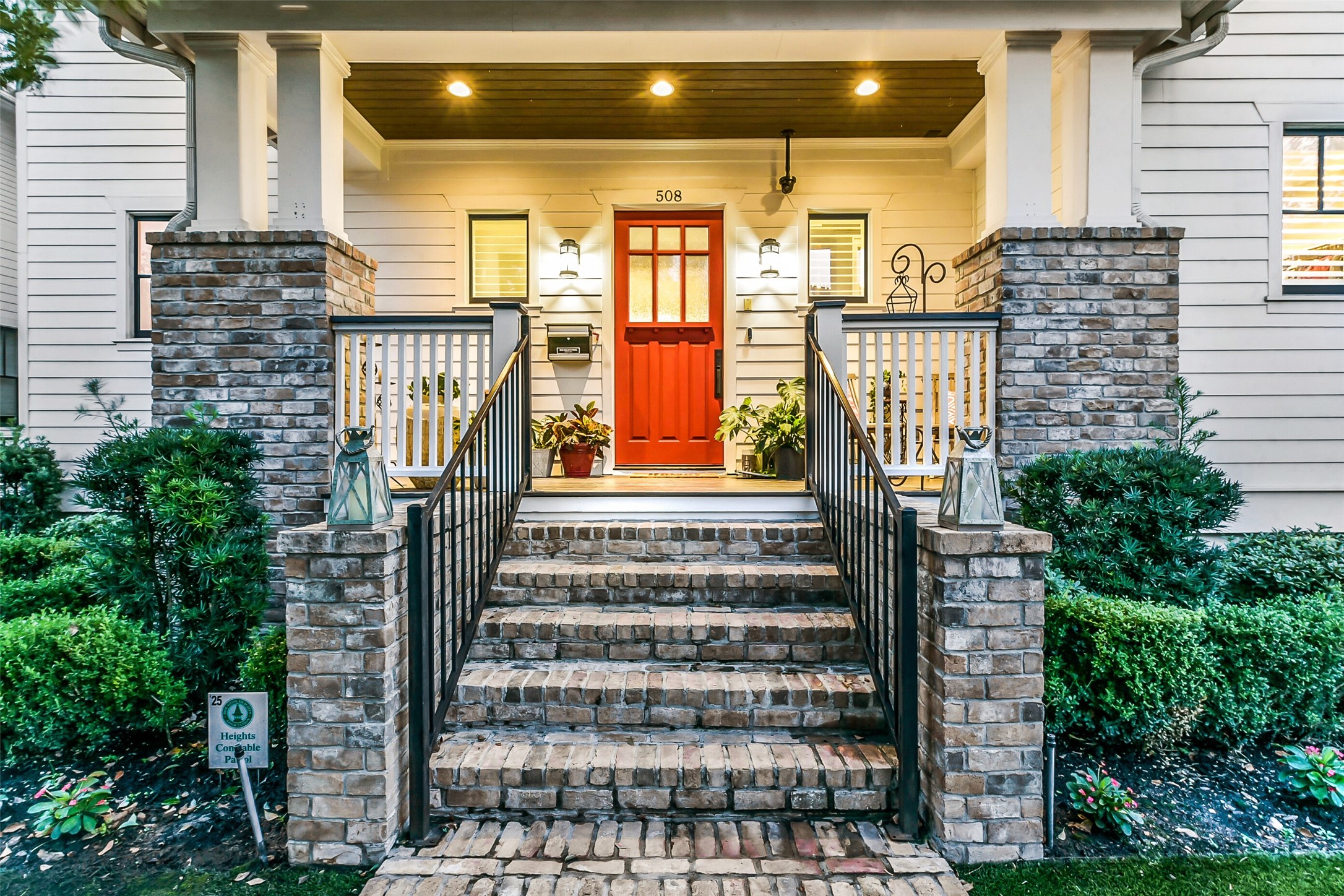 508 East 25th Street Houston, TX 77008 - Photo 2 of 45 Once you enter the front gate you are greeted by a hand crafted brick staircase leading to the covered front porch.