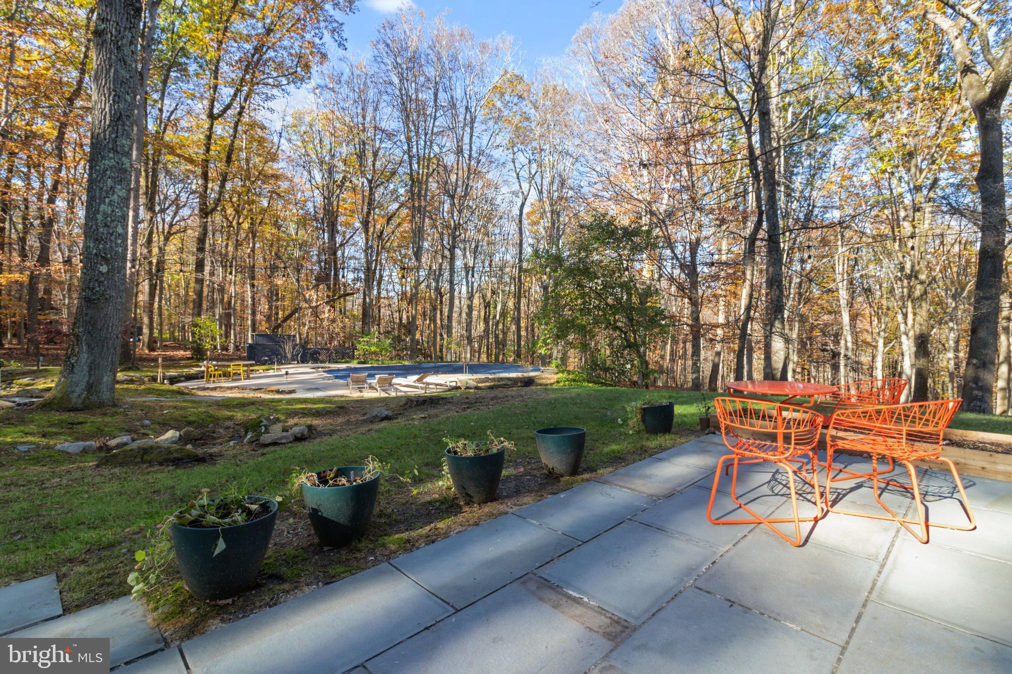 7036 Upper York Road New Hope, PA 18938 - Photo 32 of 45 View of the Pool area from the Side patio