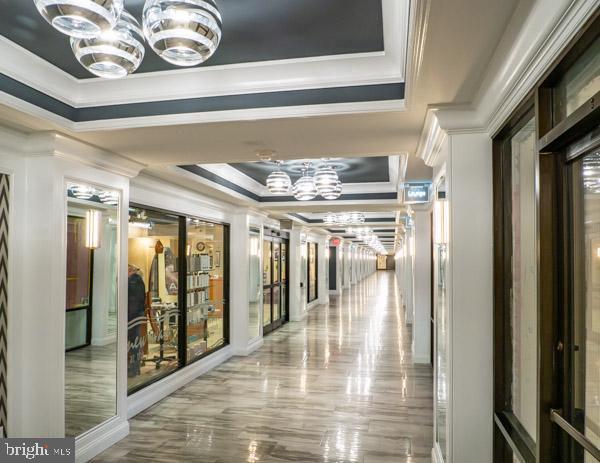 5225 Pooks Hill Road, Unit 120N Bethesda, MD 20814 - Photo 15 of 18 Elegant corridor with modern lighting.