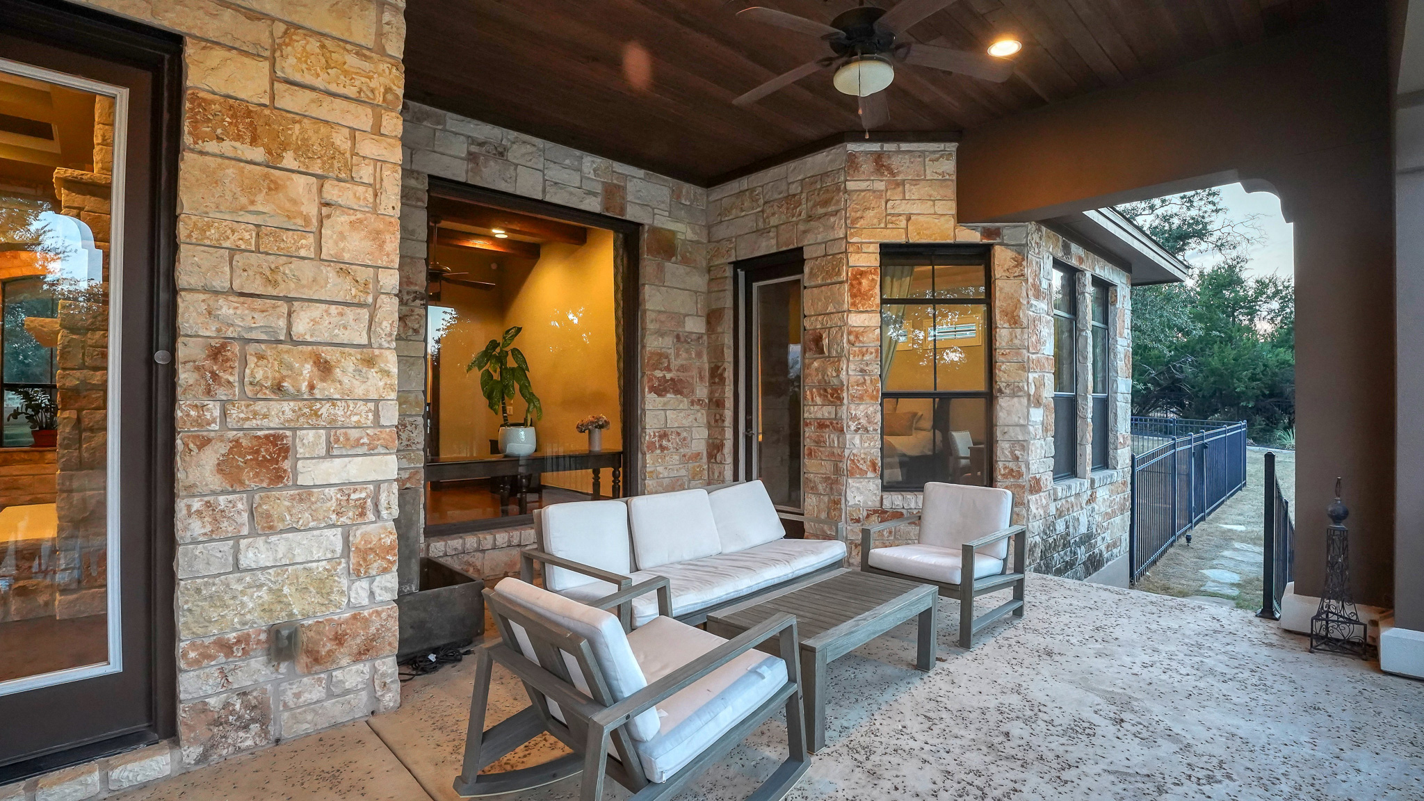 409 Escalera Parkway Georgetown, TX 78628 - Photo 33 of 40 a outdoor space with patio the couches and a dining table with garden view