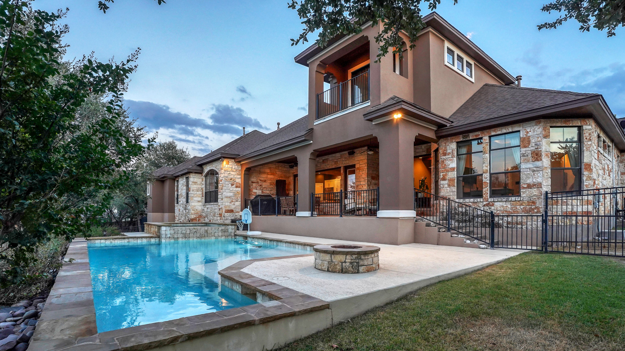 409 Escalera Parkway Georgetown, TX 78628 - Photo 35 of 40 a front view of a house with garden and chairs
