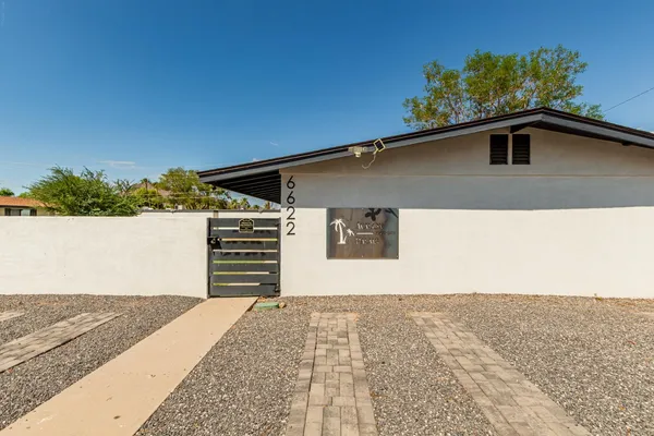 a front view of house