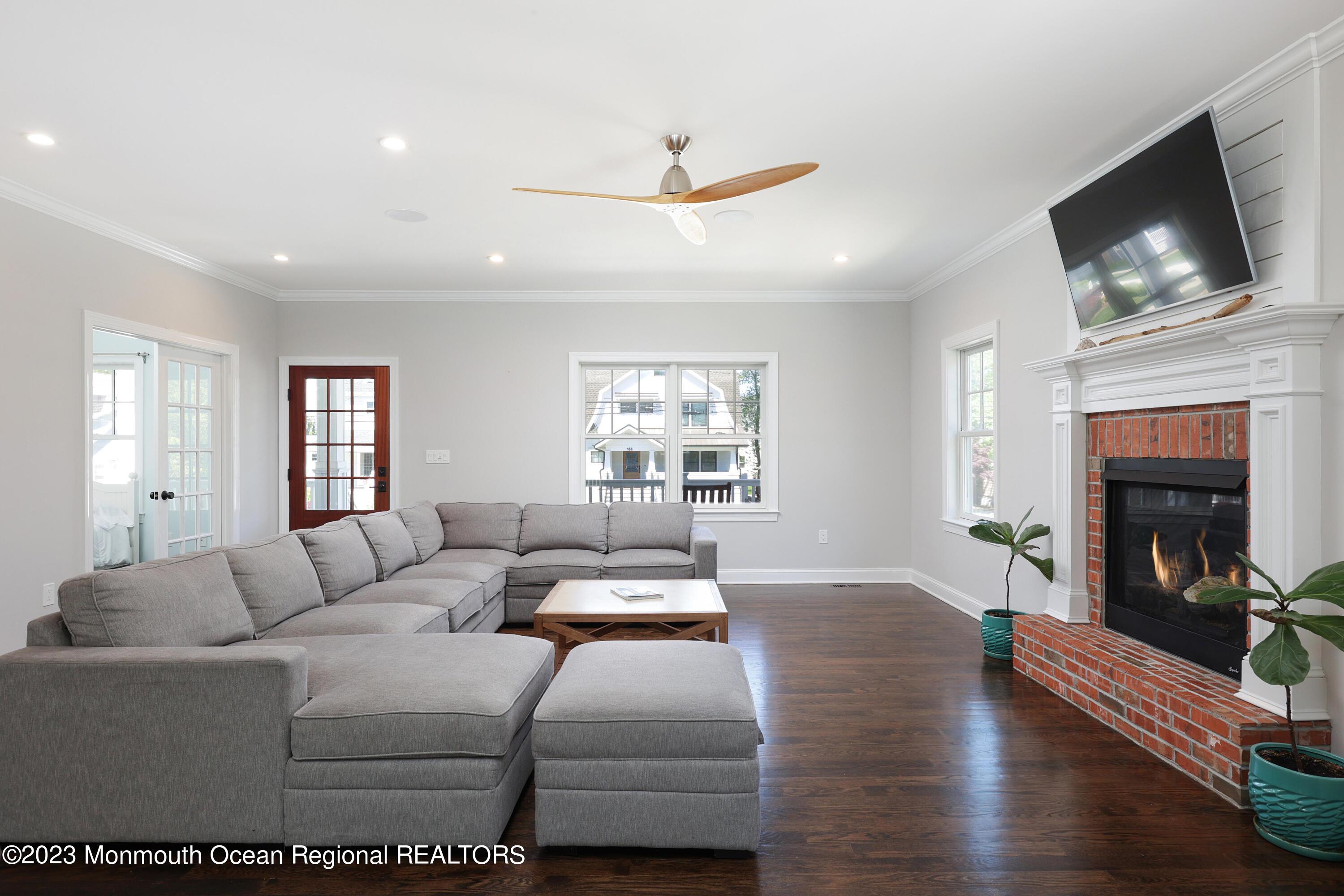155 Osborn Avenue Bay Head, NJ 08742 - Photo 14 of 55 a living room with furniture fireplace and flat screen tv