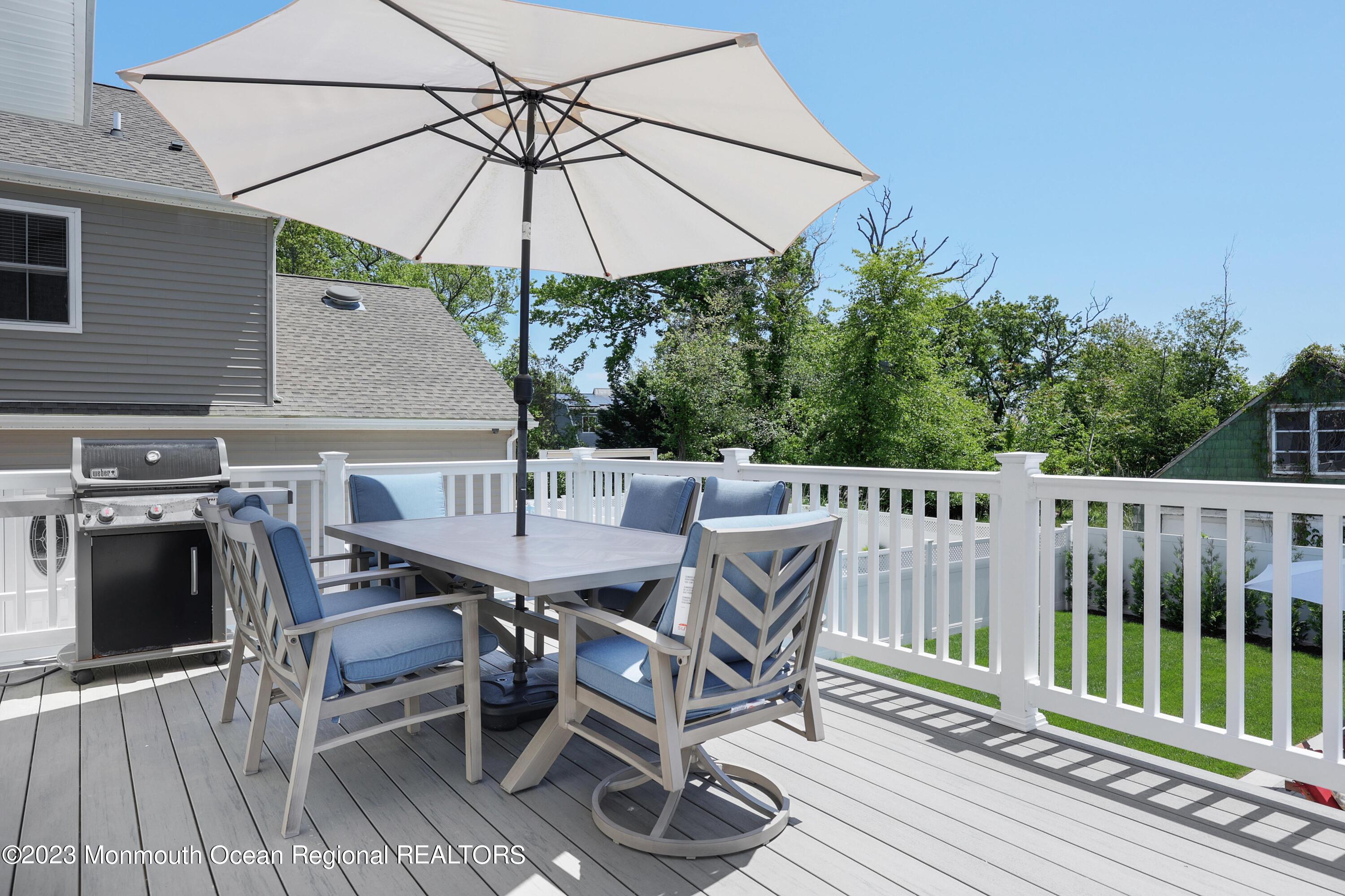 155 Osborn Avenue Bay Head, NJ 08742 - Photo 29 of 55 a view of a dinning table and chairs in the balcony