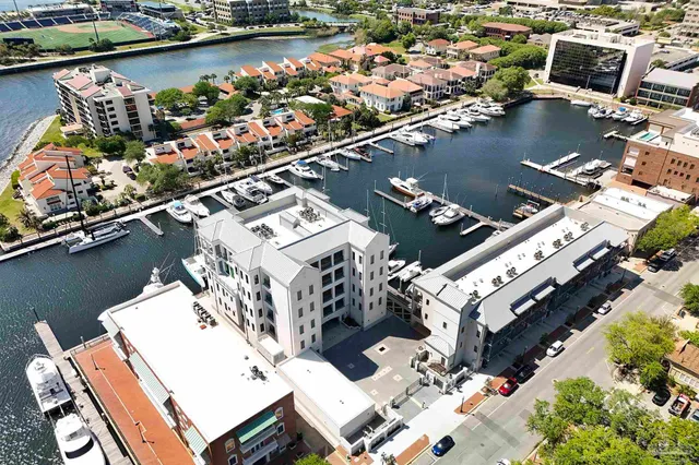 an aerial view of multiple house