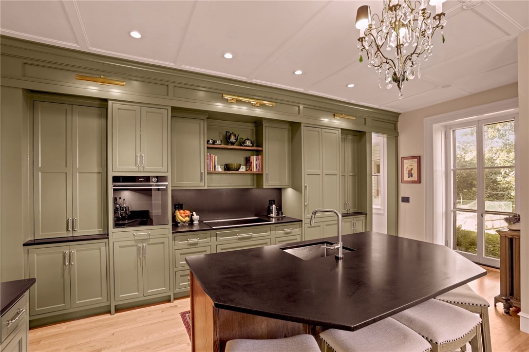 291 High Street Bristol, RI 02809 - Photo 11 of 41 Wall of library inspired custom cabinets