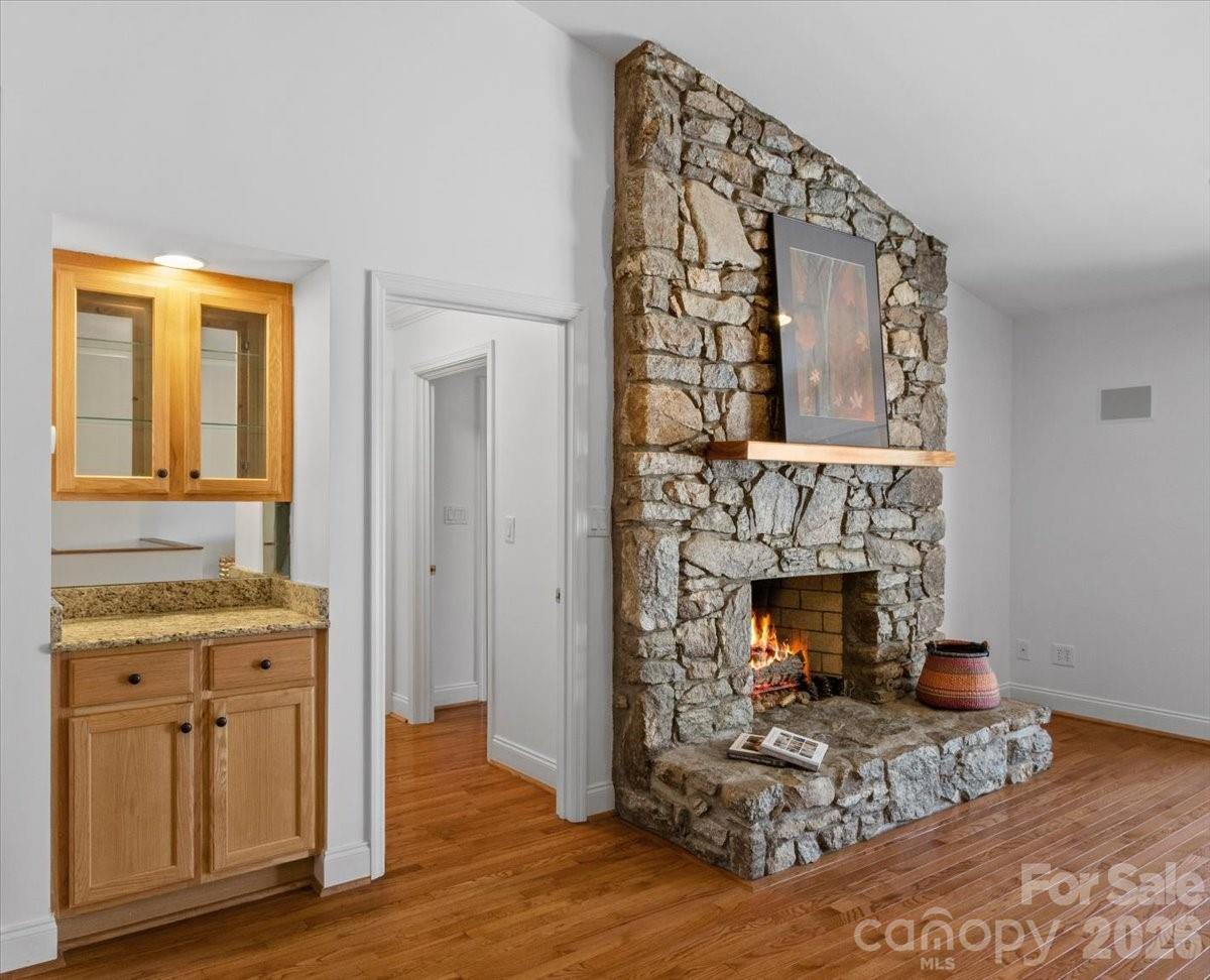 21 Ridge Terrace Asheville, NC 28804 - Photo 5 of 47 a living room with furniture and a fireplace