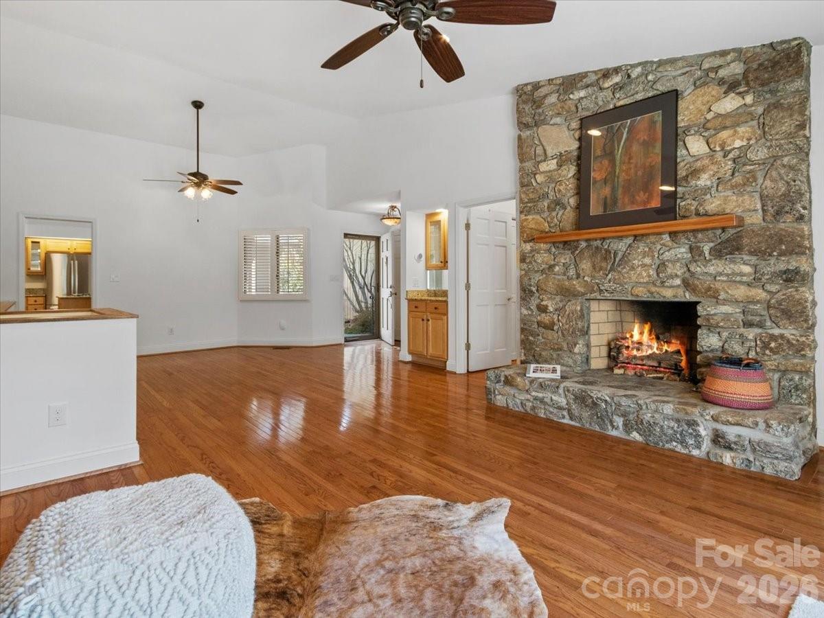 21 Ridge Terrace Asheville, NC 28804 - Photo 8 of 47 a living room with furniture and a fireplace