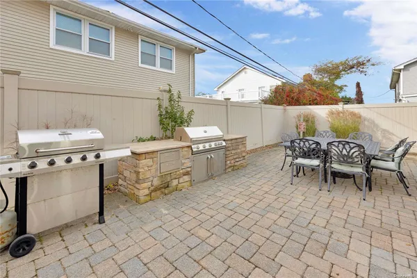 a view of a city with an ocean view