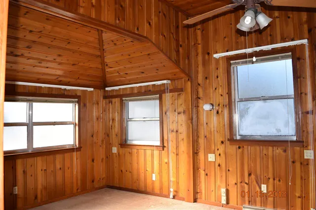 a bathroom with a window