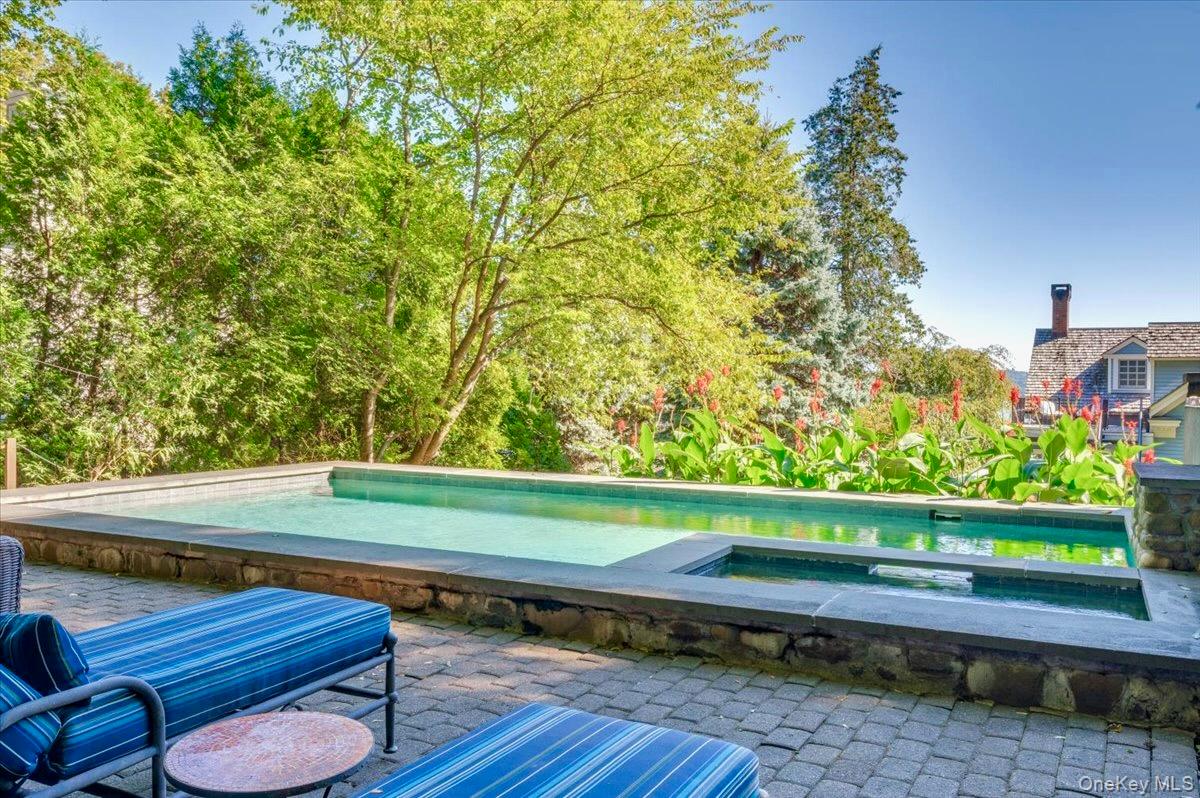 245 River Road Nyack, NY 10960 - Photo 43 of 45 View of swimming pool featuring an in-ground hot tub, a patio area, and a swimming pool