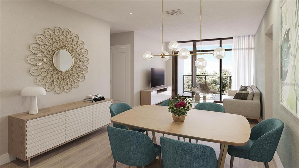 3101 Old Archer Road, Unit 213 Gainesville, FL 32608 - Photo 3 of 10 a view of a dining room with furniture window and wooden floor